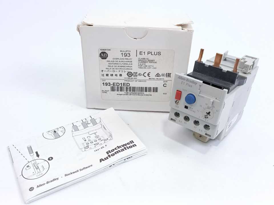 AB 193-ED1ED E1 Plus Overload Relay Series C, Bulletin 193