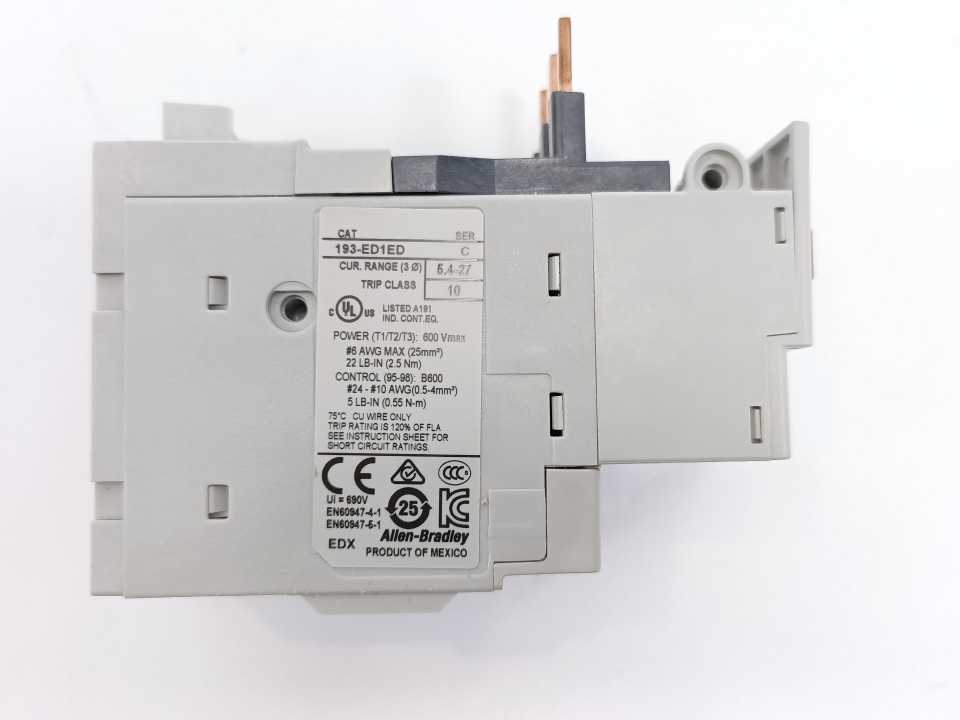 AB 193-ED1ED E1 Plus Overload Relay Series C, Bulletin 193