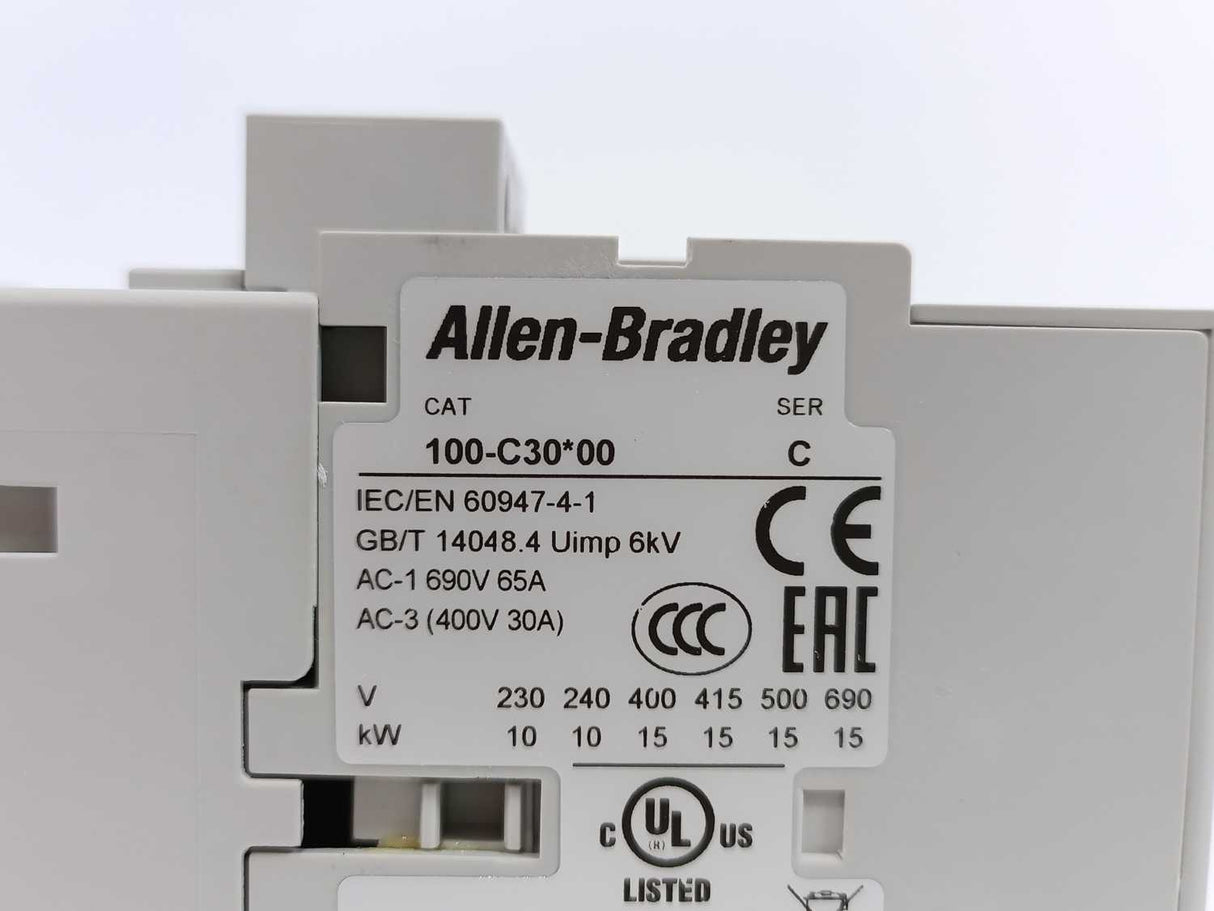 AB 100-C30KJ00 Ser. C Contactor 3NO 30A 15kW 24V