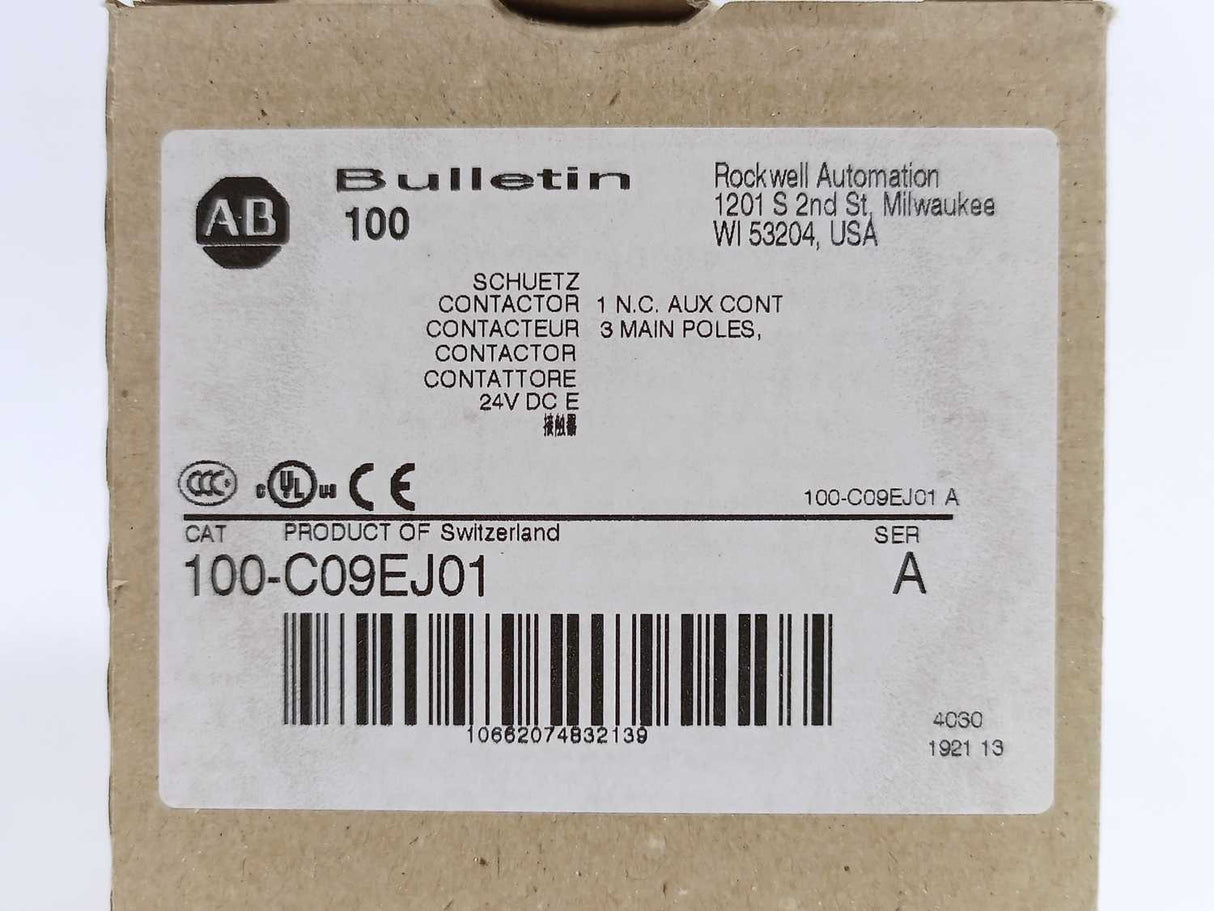 AB 100-C09EJ01 Ser. A A58 IEC 9 A Contactor