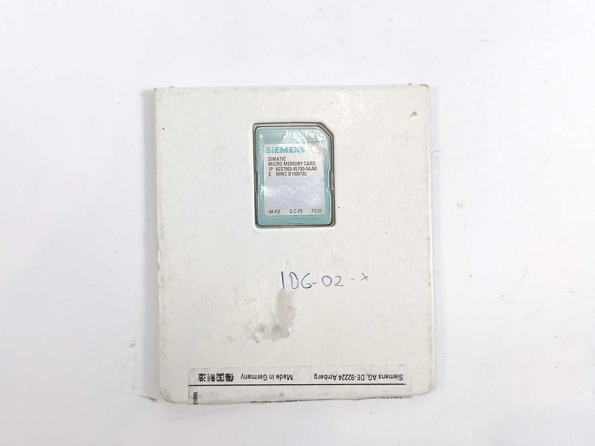Siemens 6ES7953-8LF30-0AA0 Micro Memory Card 64 KB