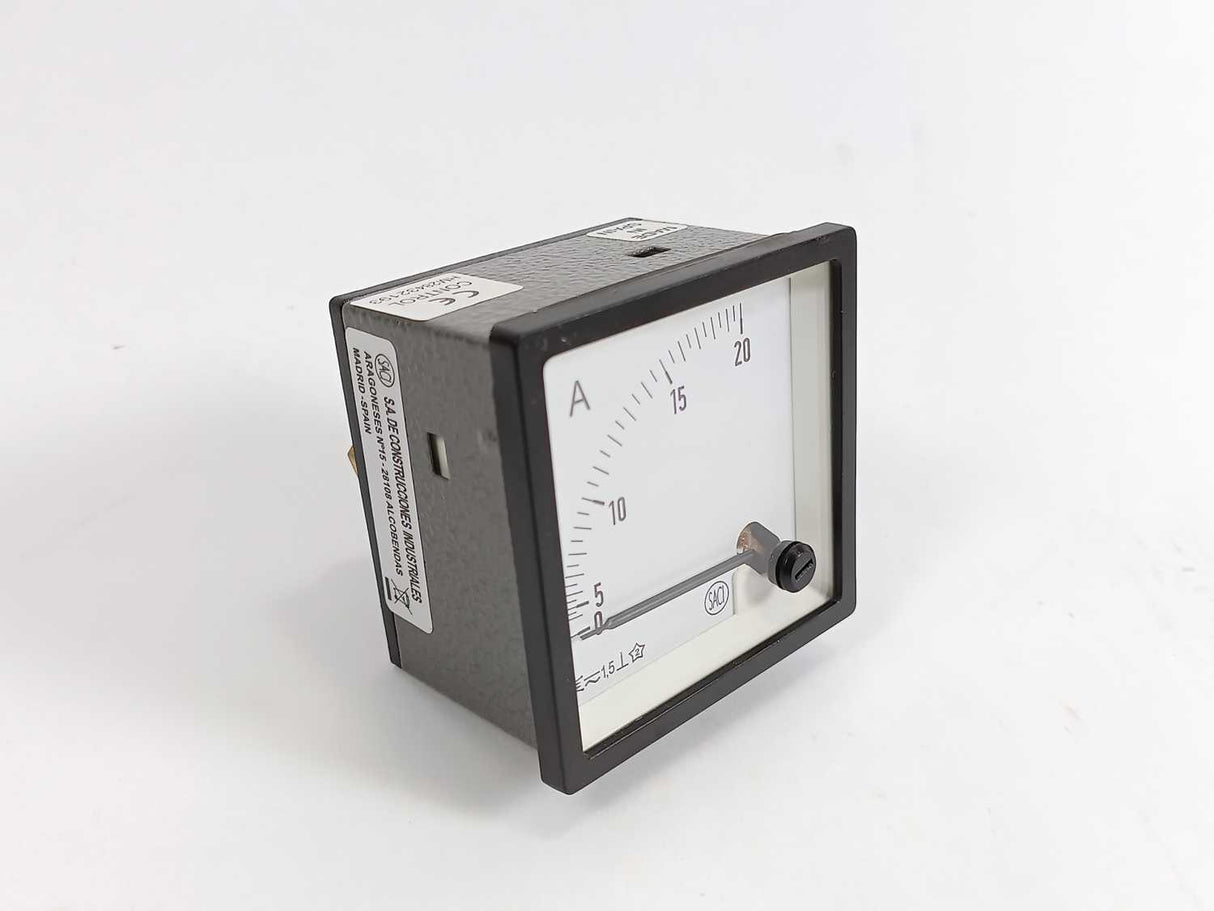 SACI ZEC4V100D09A 1907309 Ammeter 72x72 EC4V 0-20 A C.A.