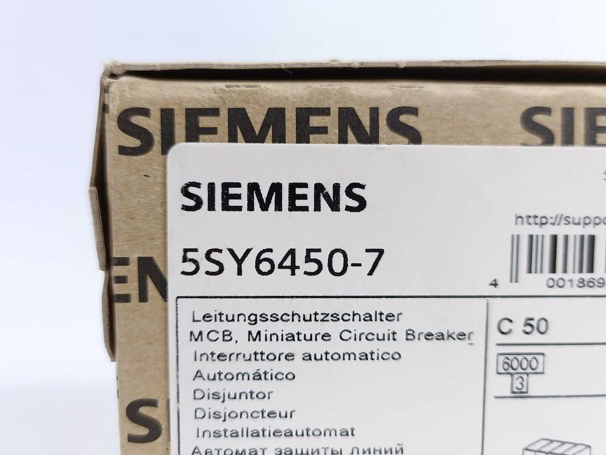 Siemens 5SY6450-7 Miniature Circuit Breaker