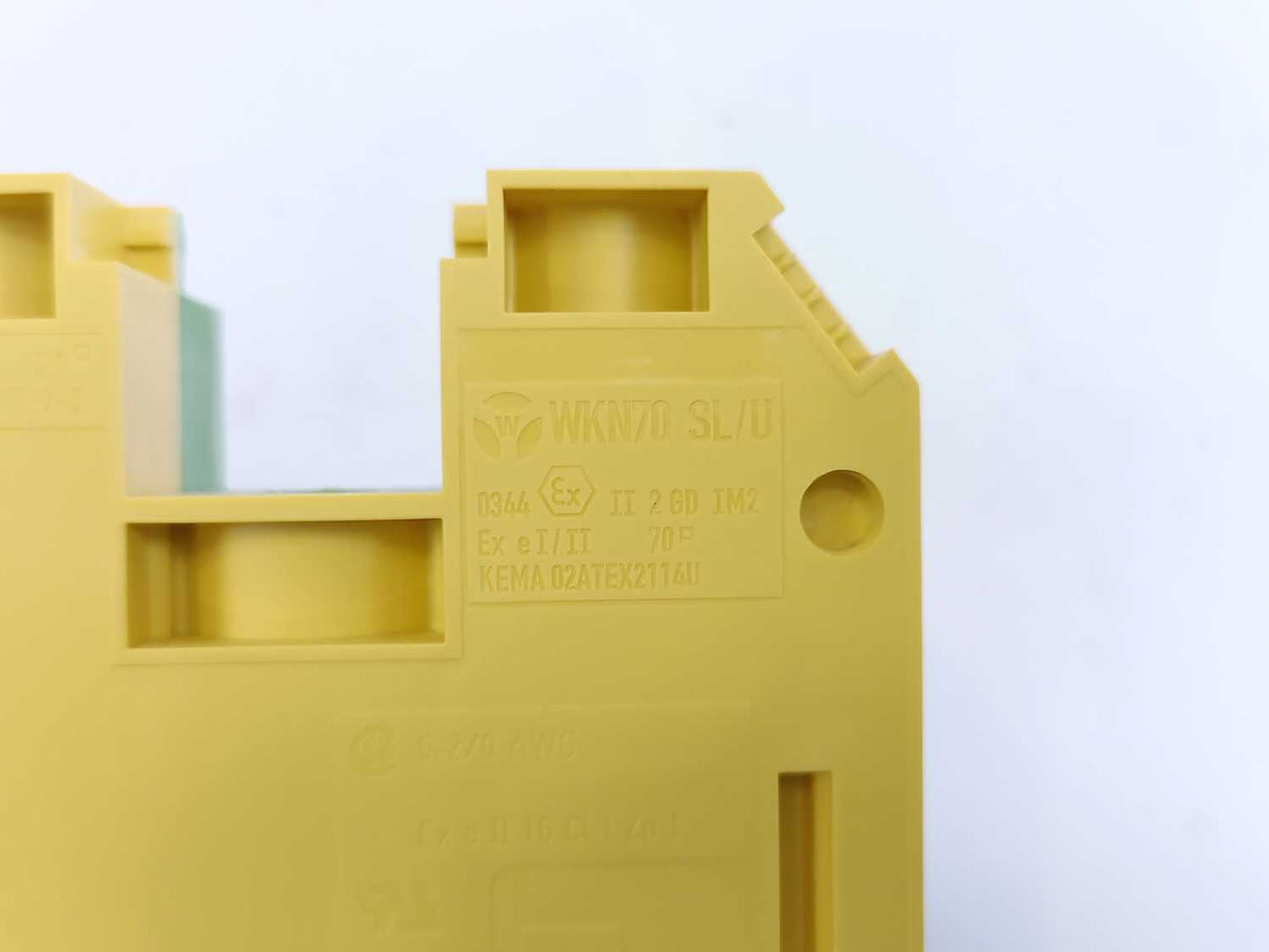 Wieland 57.570.9055.0 WKN70 SL/U Earth DIN Rail Terminal Batch 19 Pcs.