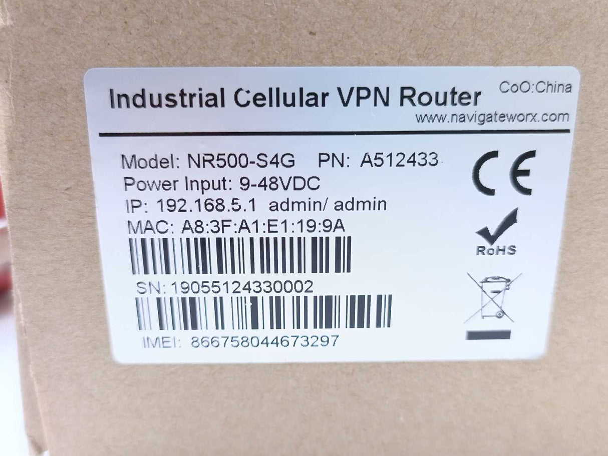 NavigateWorx NR500-S4G Industrial Cellular VPN Router
