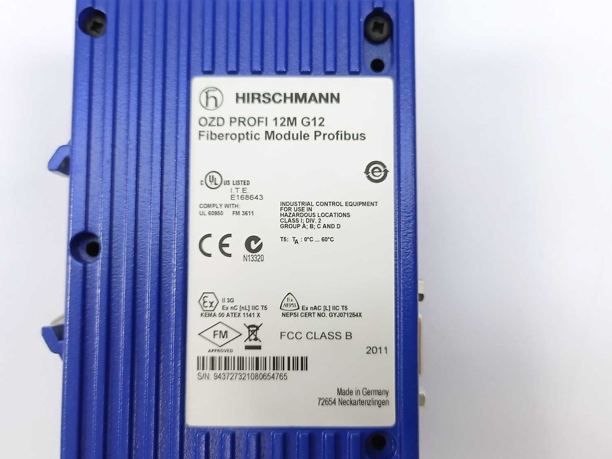 Hirschmann OZD PROFI 12M G12 943 727-321 Fiberoptic Module Profibus