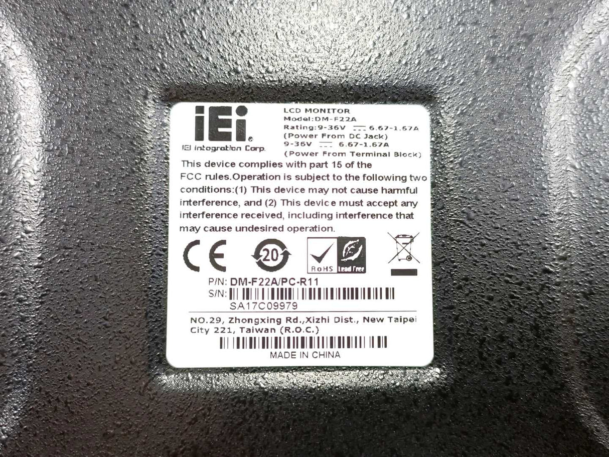iEi DM-F22A/PC-R11 Display Modules 21.5 250 cd/m FHD LCD monitor