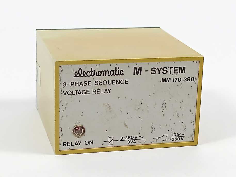 Electromatic MM170380 3-Phase Sequence Voltage Relay