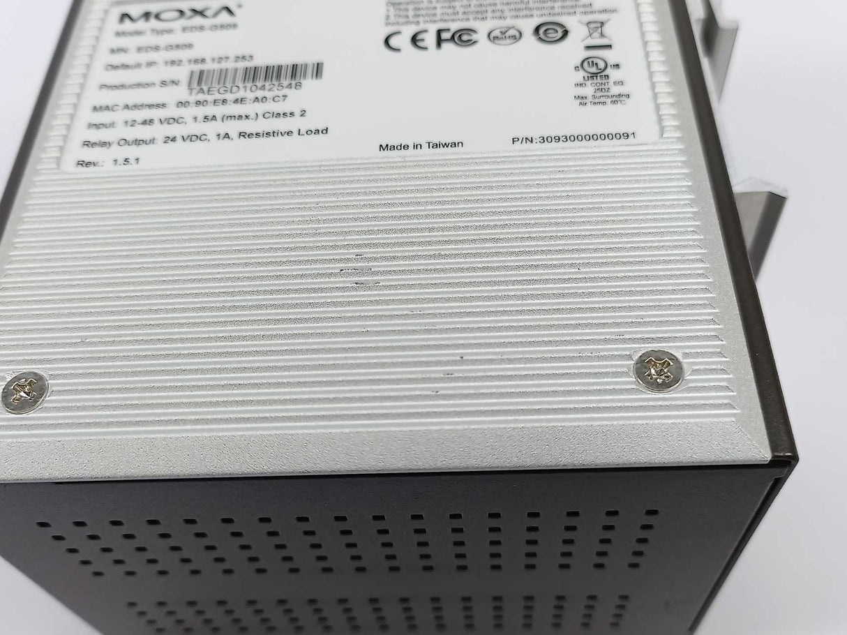 Moxa EDS-G509 Gigabit EtherDevice Switch, layer 2 managed switch