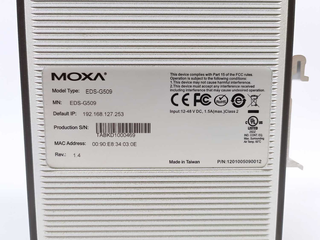 Moxa EDS-G509 Gigabit EtherDevice Switch, layer 2 managed switch
