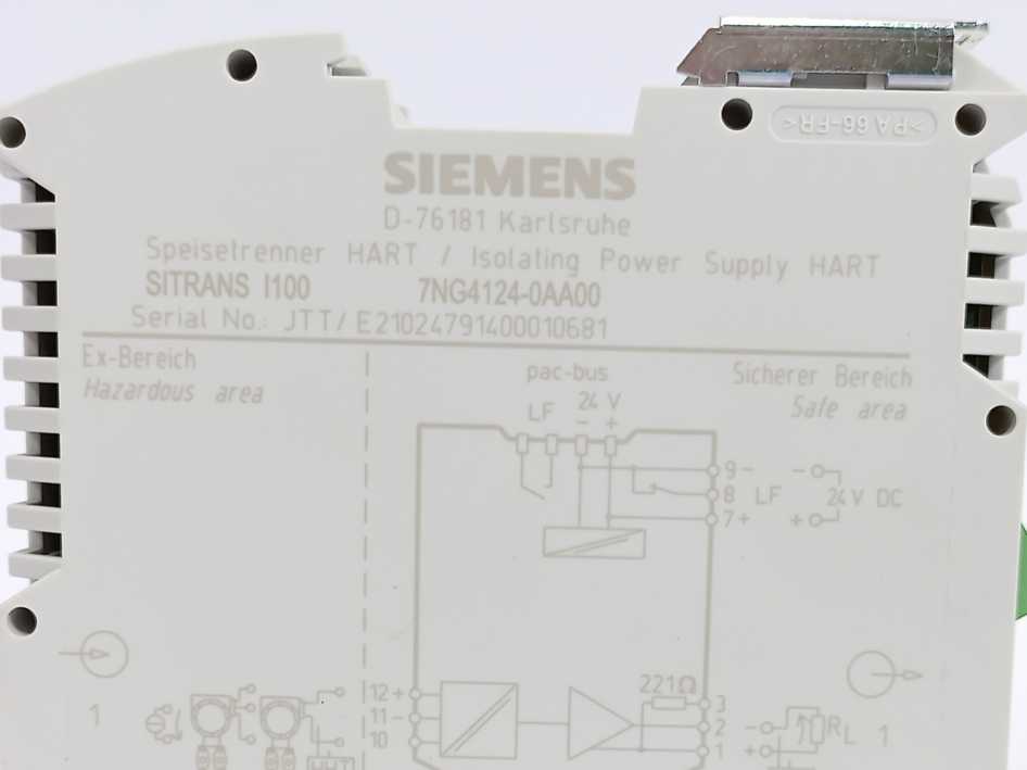 Siemens 7NG4124-0AA00 Isolating Power Supply SITRANS I100