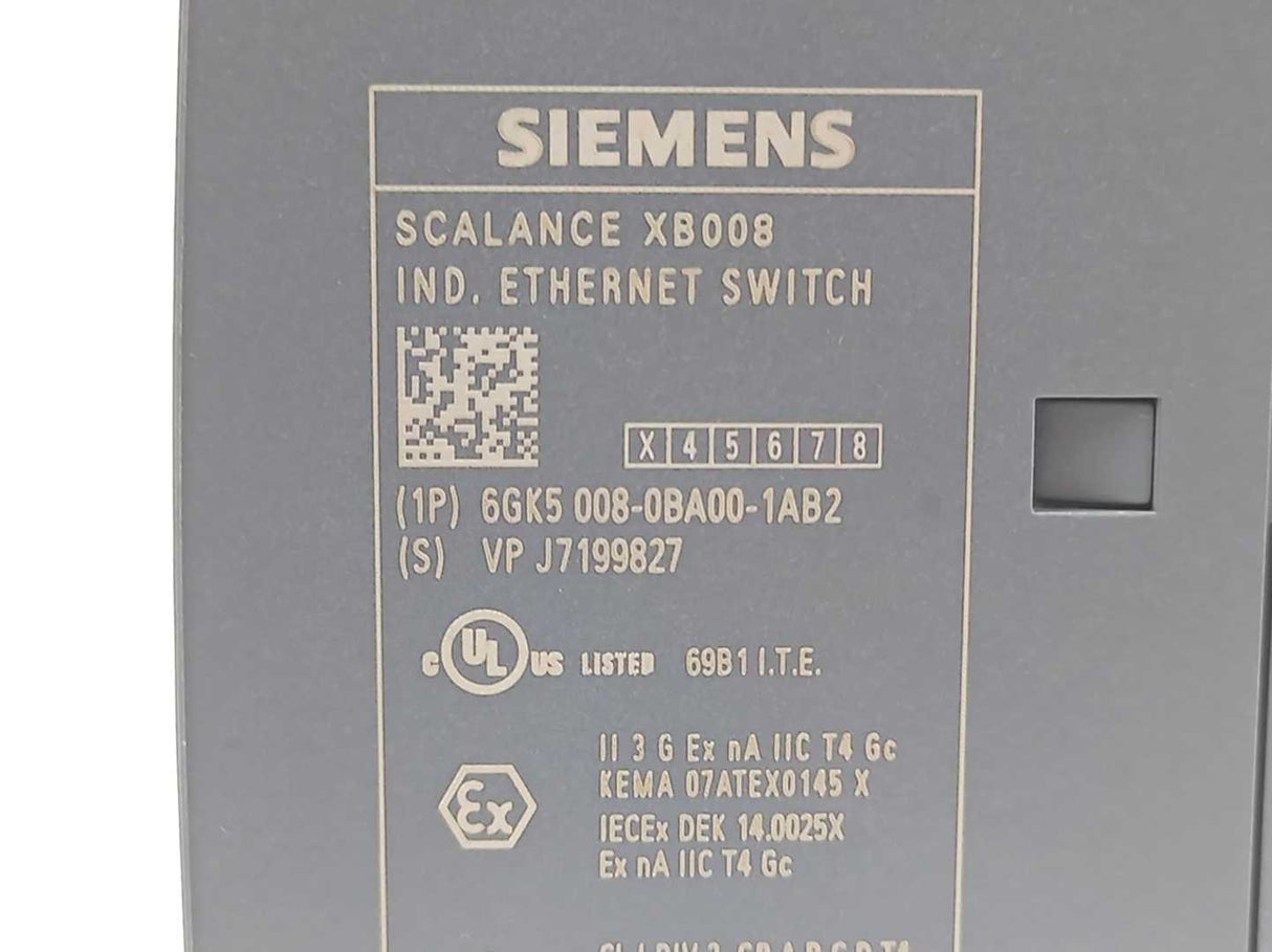 Siemens 6GK5008-0BA00-1AB2 SCALANCE XB008 Industrial Ethernet Switch