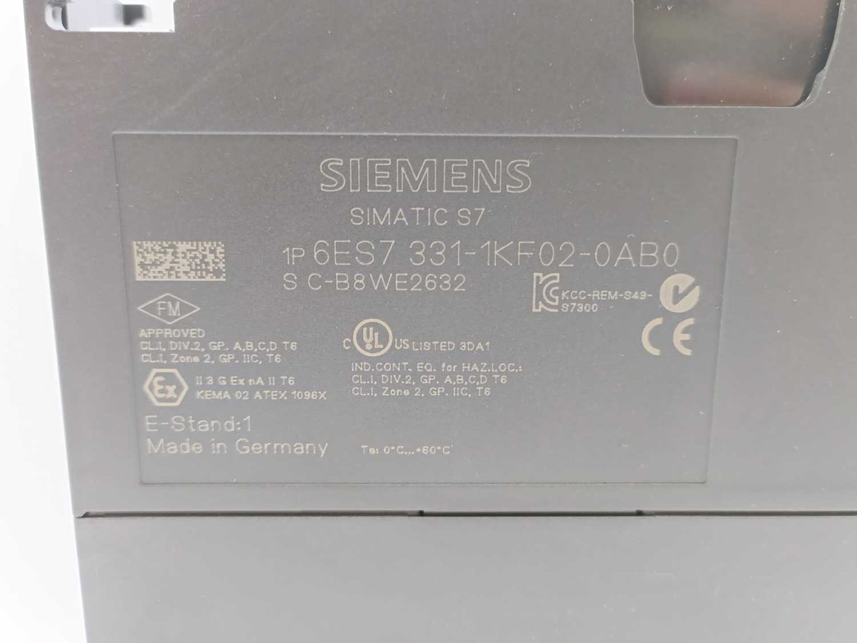 Siemens 6ES7331-1KF02-0AB0 SIMATIC S7-300 Analog Input