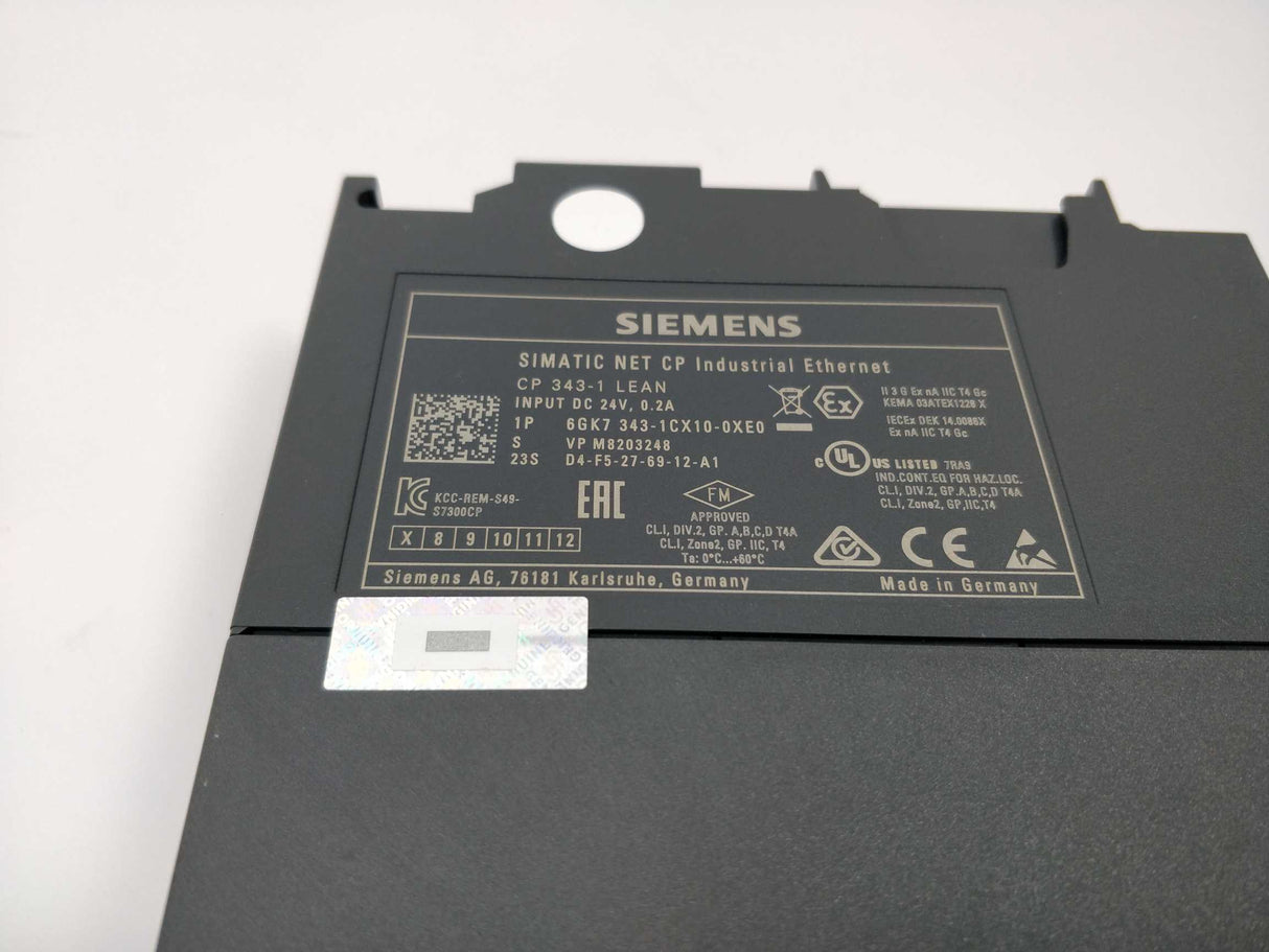 Siemens 6GK7343-1CX10-0XE0 Communications Processor CP 343-1
