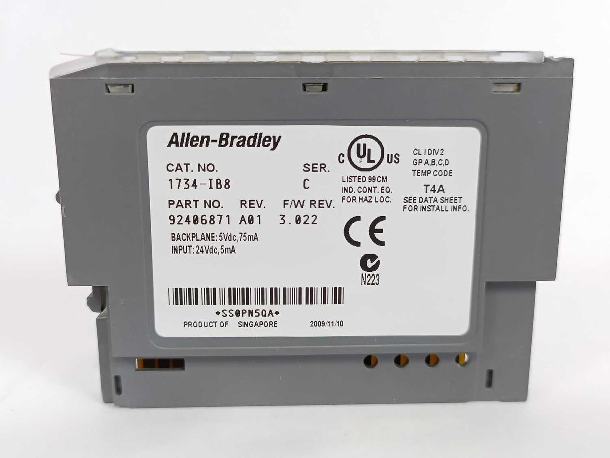 AB 1734-IB8 POINT I/O 8 Point Digital Input Module Ser.D
