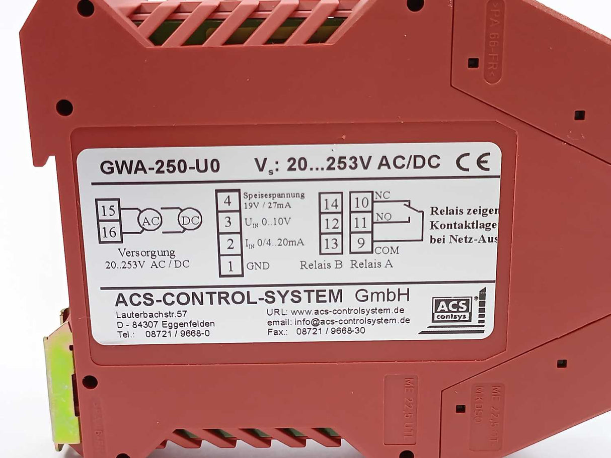 ACS-Control-System GmbH GWA-250-U0 Digital dual limit value switch