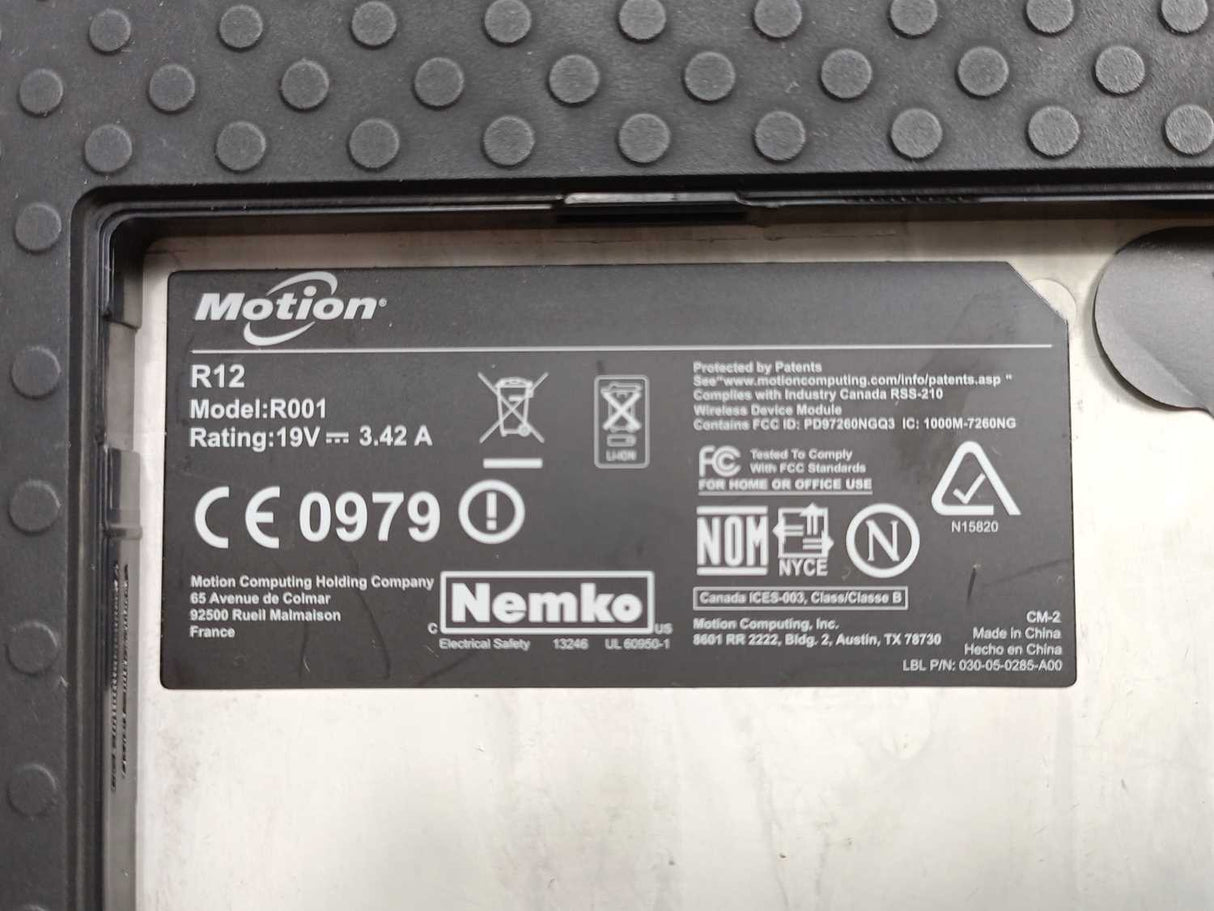 Motion Computing R001 R12 12.5-inch Tablet PC