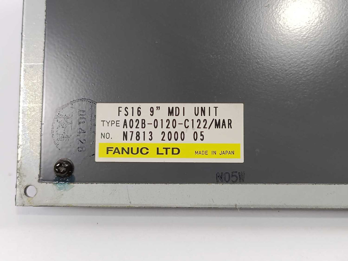 FANUC LTD A02B-0120-C122/MAR FS16 9'' MDI Unit