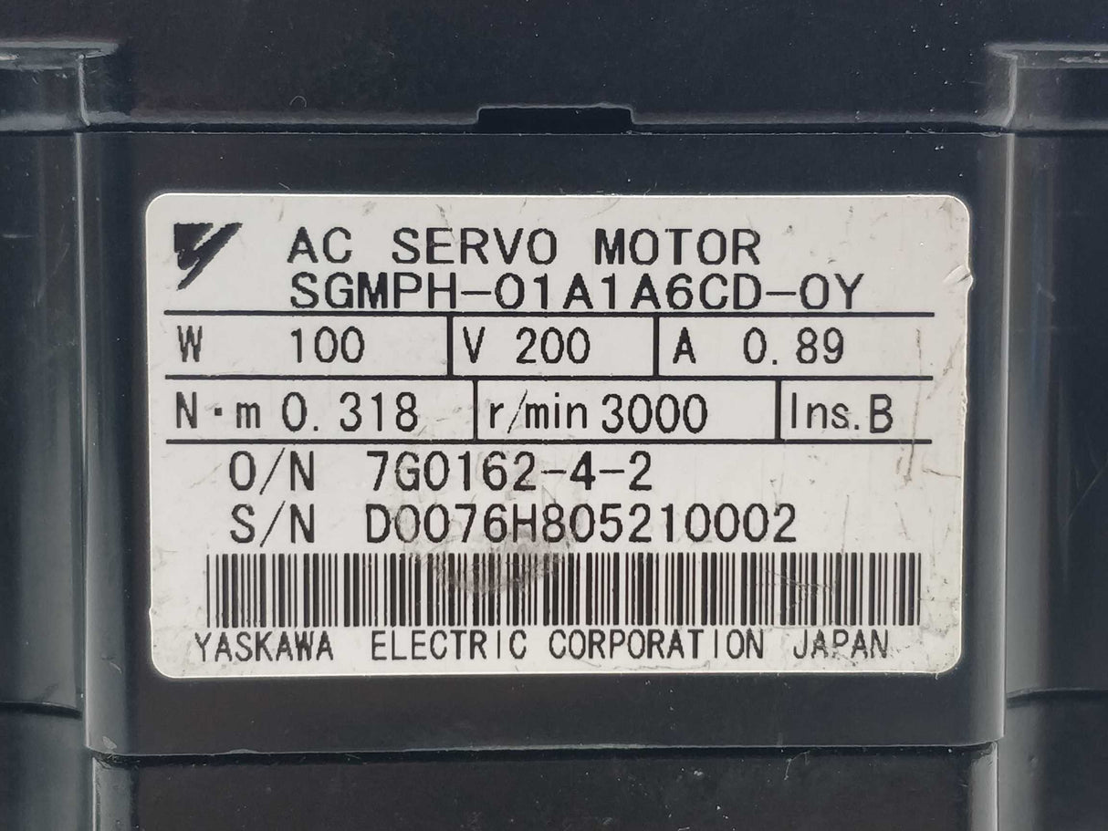 YASKAWA SGMPH-01A1A6CD-0Y AC Servo Motor