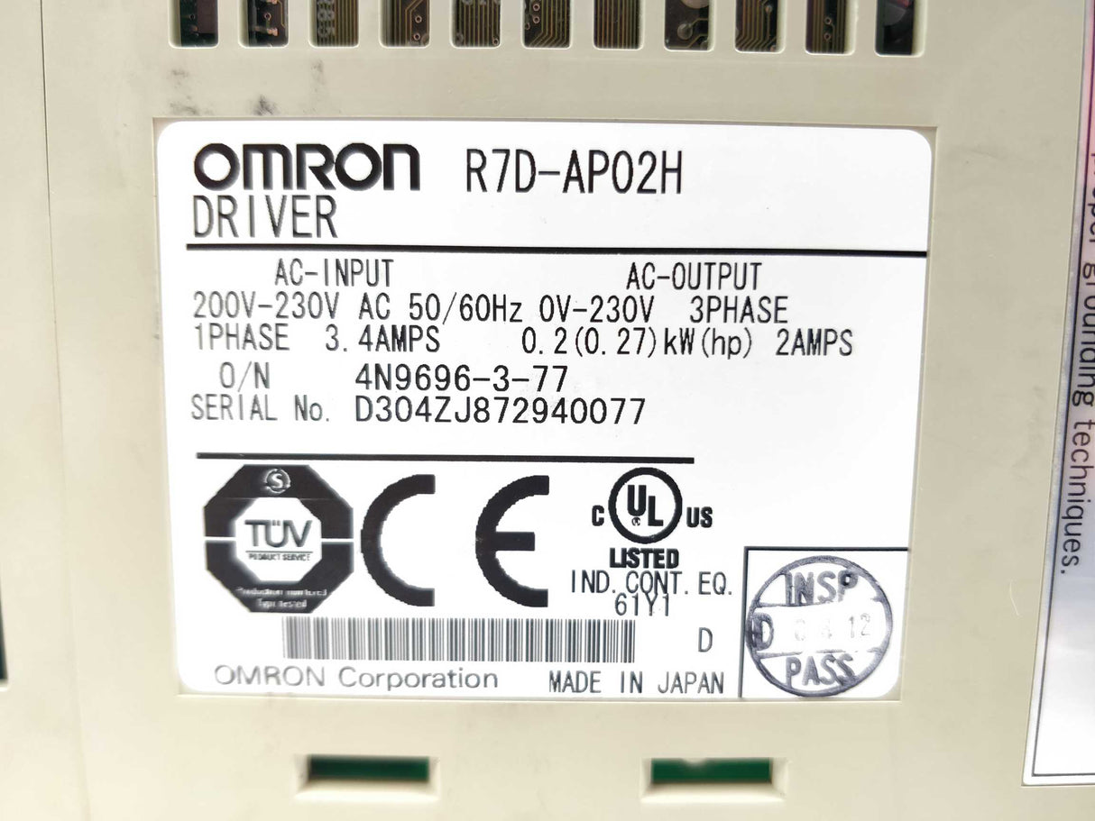 OMRON R7D-AP02H Servo Drive