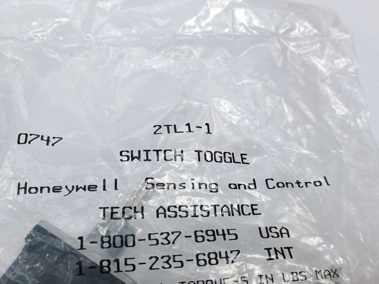 Honeywell 2TL1-1 Toggle Switch