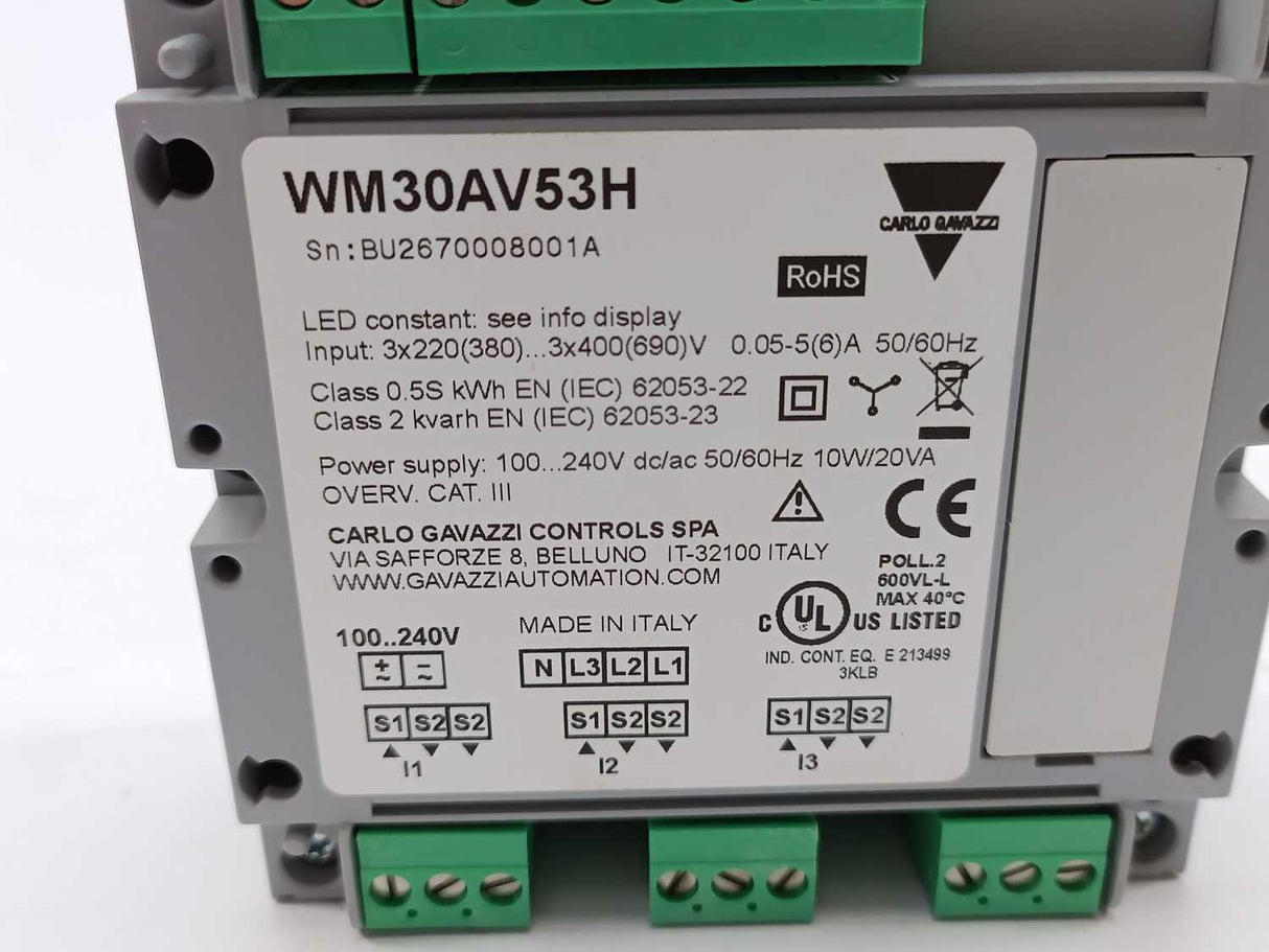 Carlo Gavazzi WM30AV53H Smart Modular Power Analyzer