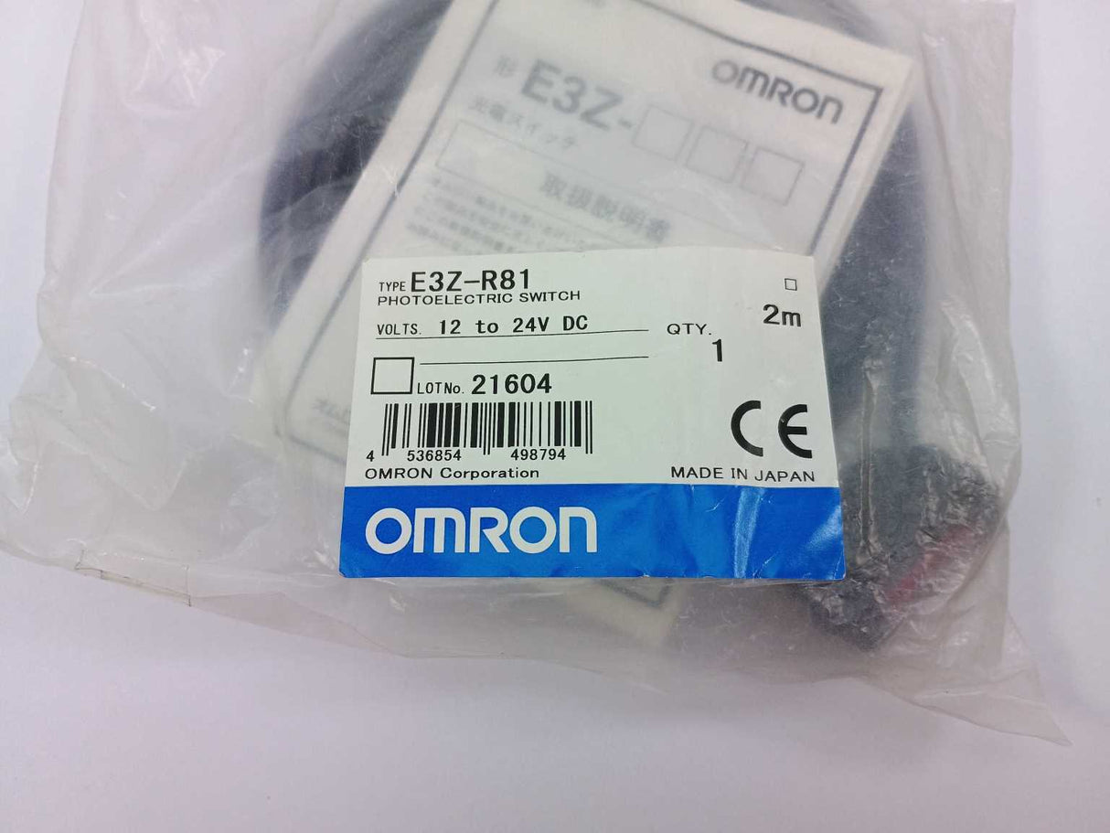 OMRON E3Z-R81 PHOTOELECTRIC SWITCH 2m 12-24 V DC