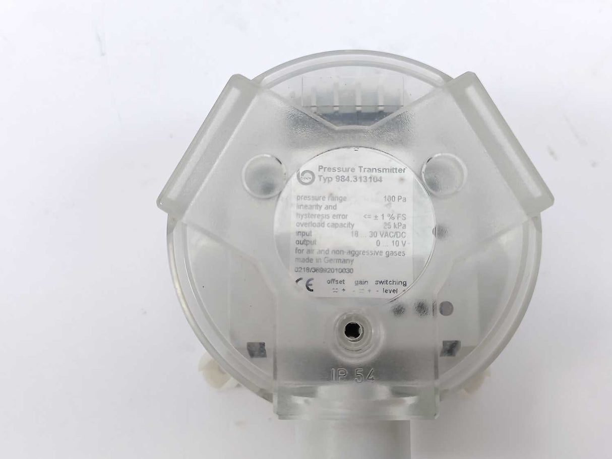 Huba Control 984.313104 PRESSURE TRANSMITTER 100 pa.