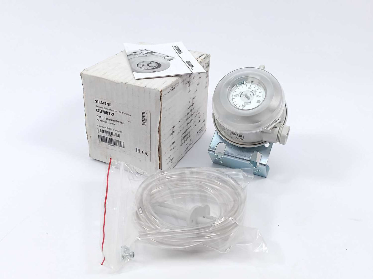 Siemens QBM81-3 DIFF. Pressure Switch Air Relay 20..300 Pa