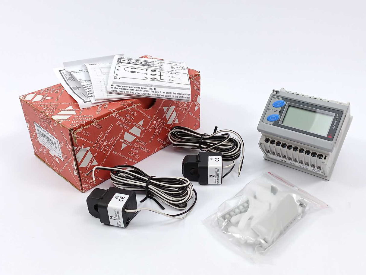Carlo Gavazzi EM21-72R.VV2.3.X.OS.X w. 2 miniature split-core current sensors
