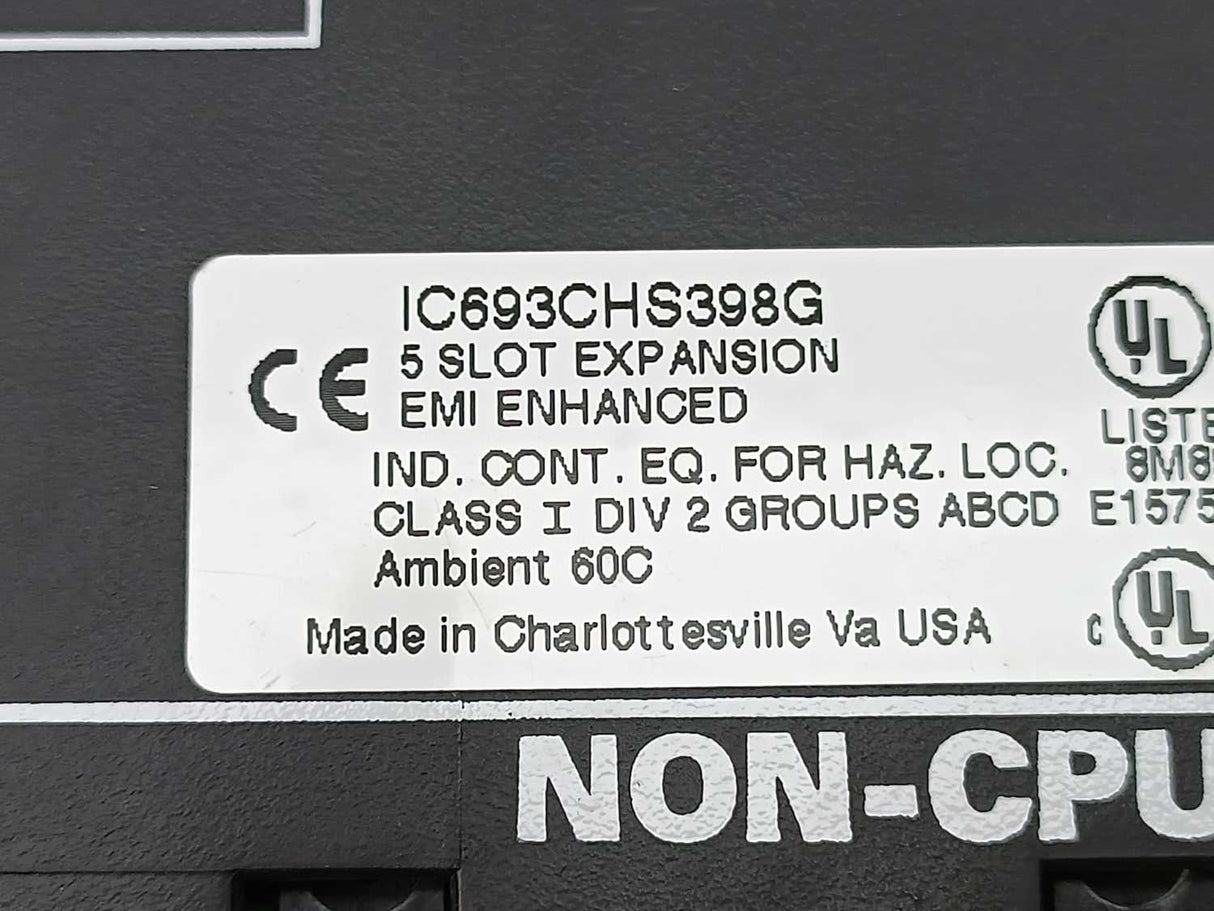 GE Fanuc IC693CHS398g 5 SLOT EXPANSION EMI ENHANCED
