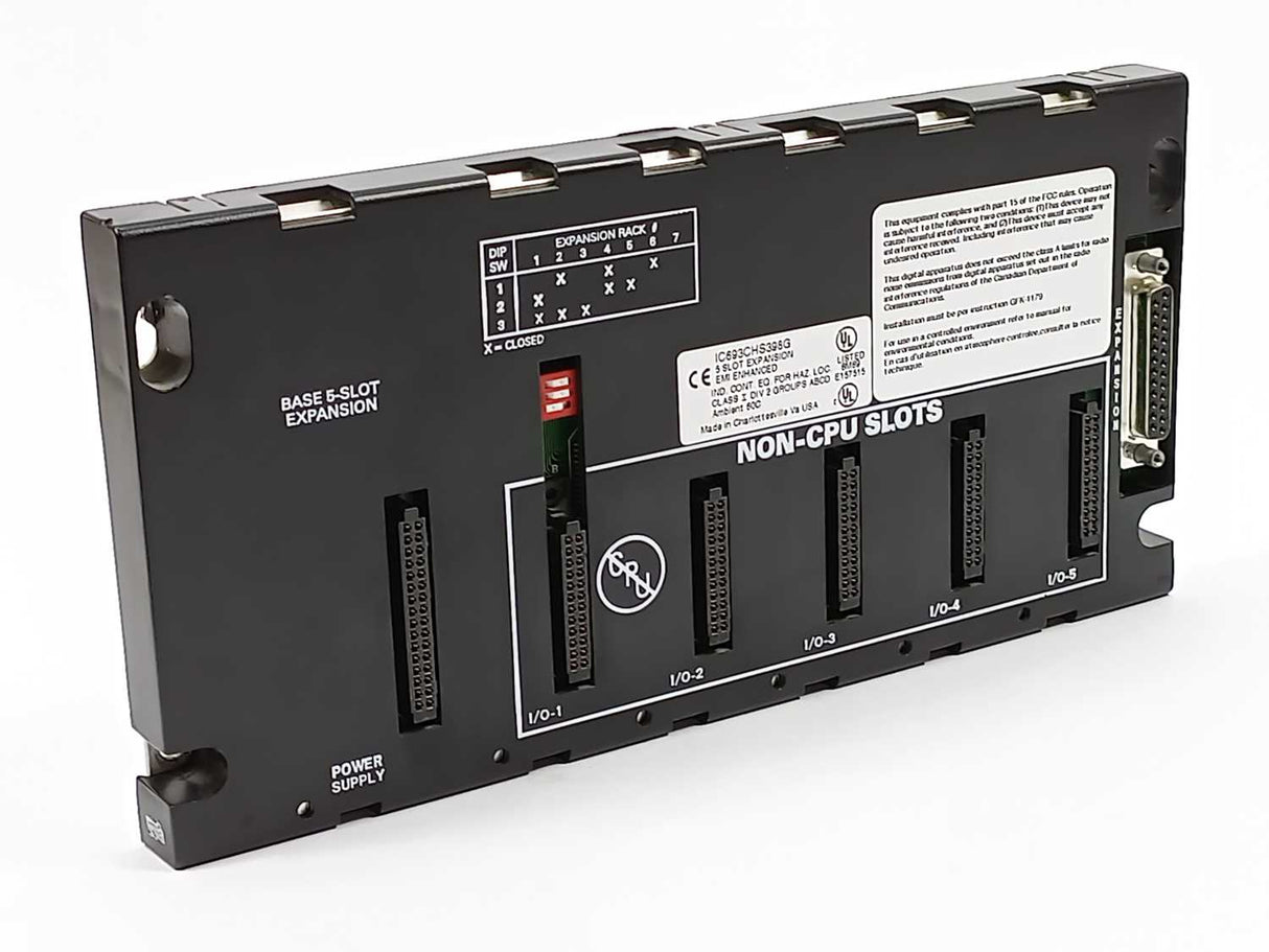 GE Fanuc IC693CHS398g 5 SLOT EXPANSION EMI ENHANCED