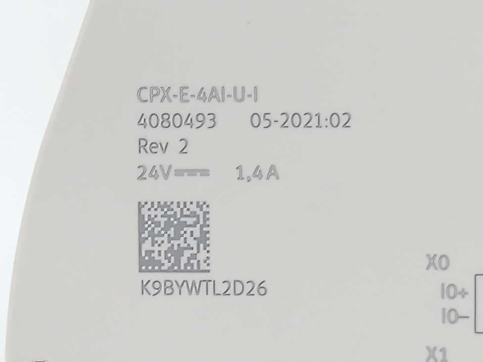 Festo 4080493 Analogue Input Module CPX-E-4AI-U-I