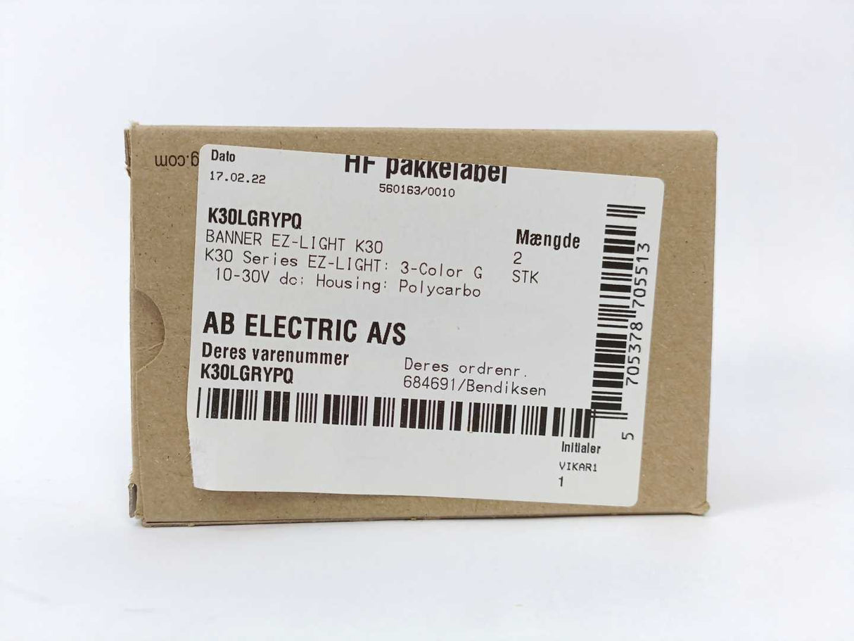 BANNER K30LGRYPQ LED Indicator K30