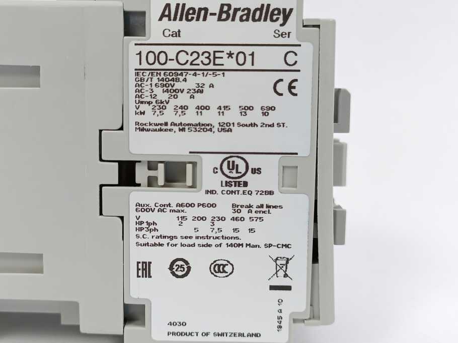 AB 100-C23EJ01 Ser.C Contactor 24V DC