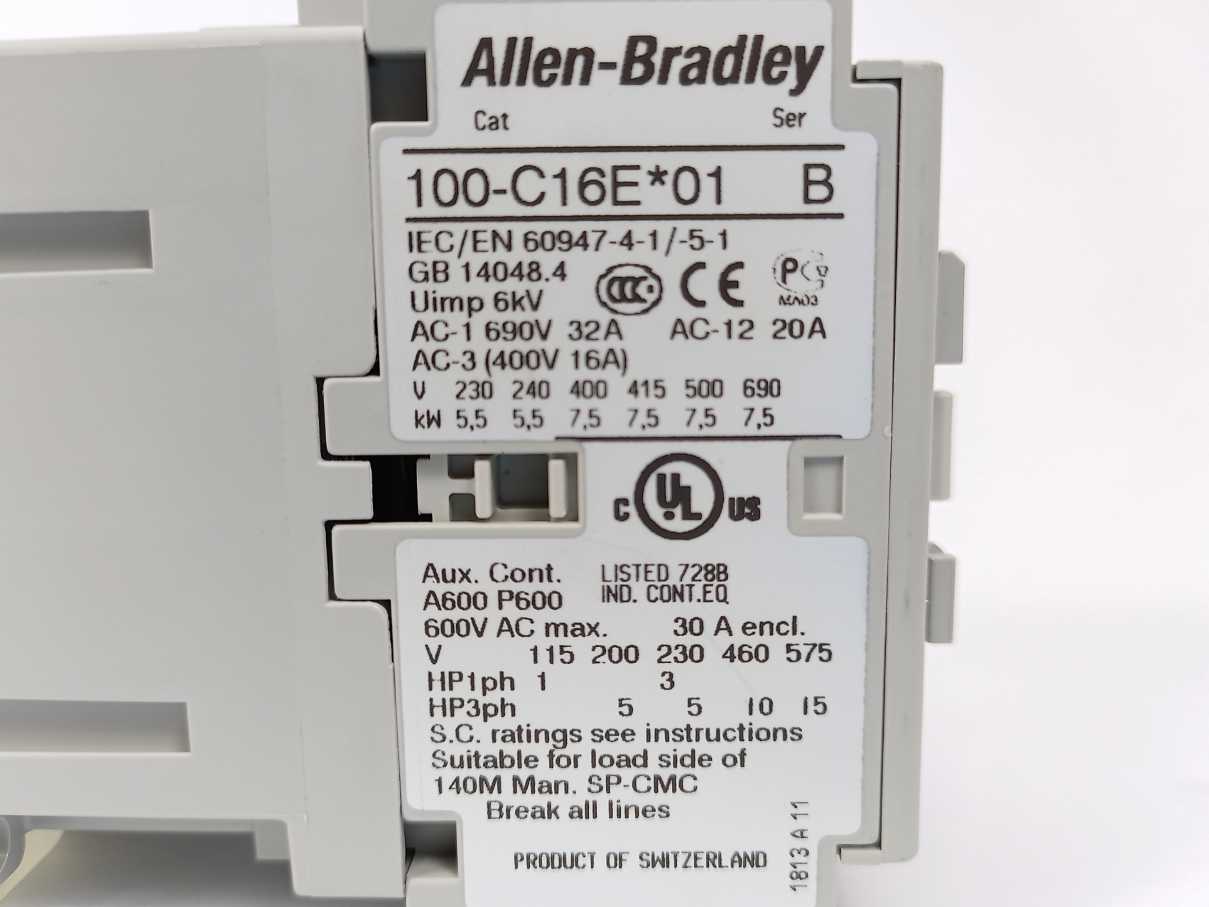 AB 100-C16EJ01 Ser.B Contactor 24VDC