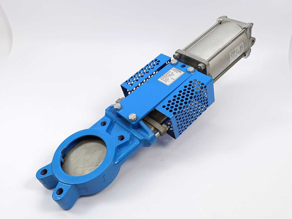 Lucaval L20N Knife Gate Valve + C100/115 actuator + DN100 GJL250
