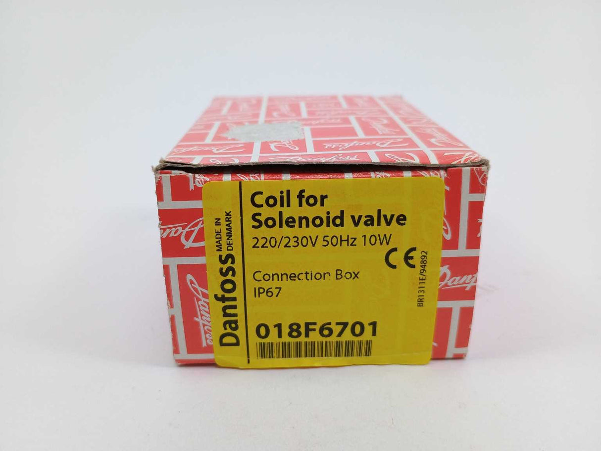 Danfoss 018F6701 Coil for Solenoid Valve 220-230V 50Hz 10W IP67
