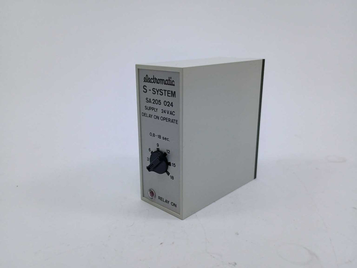 Electromatic SA 205 024 / SA205024 0,8-18 sec. 24 VAC Relay. Delay on Operate