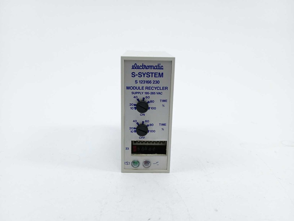 Electromatic S 123 166 230 S-SYSTEM. Module Recycler. Supply 195-265 VAC