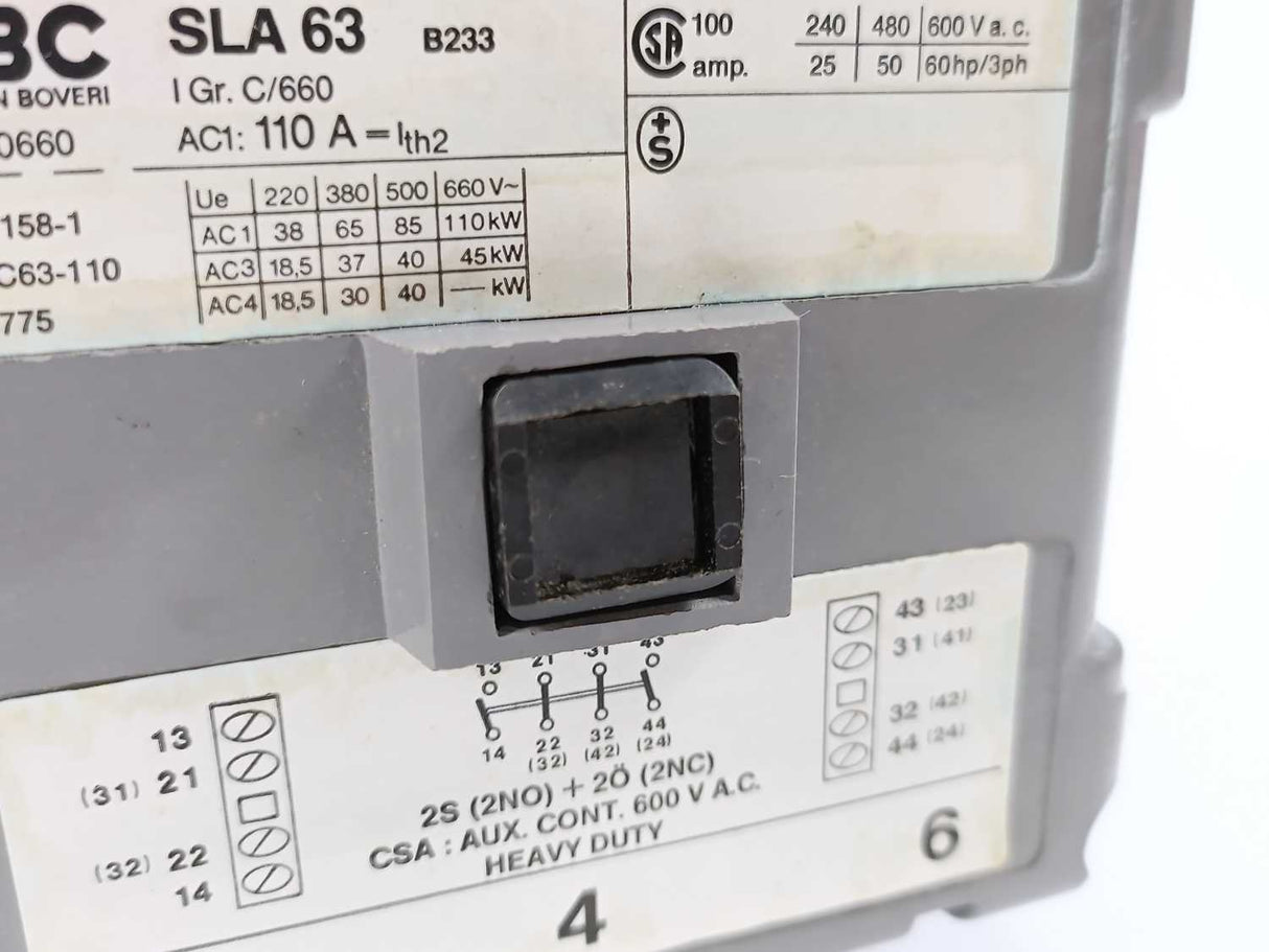 BBC SLA 63 w/ 380V 50cy Coil