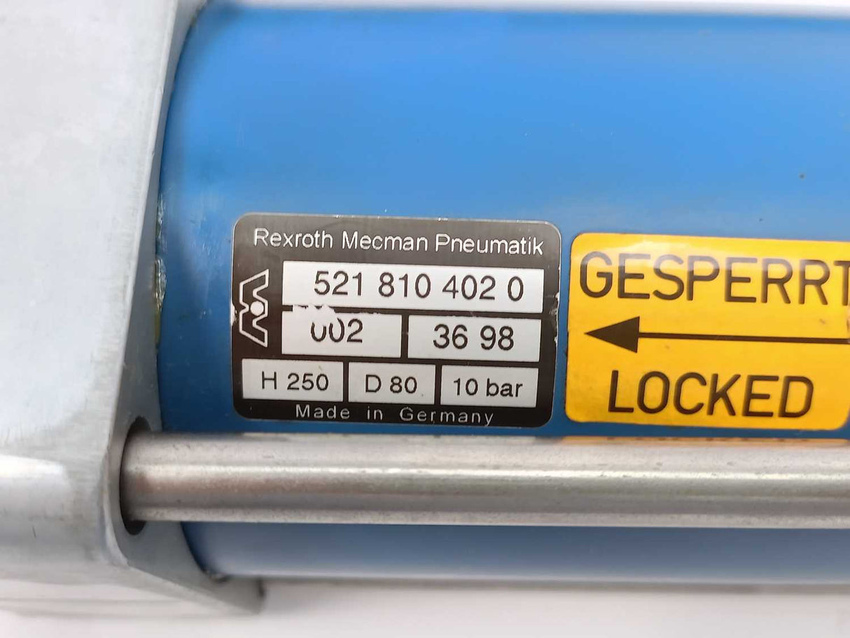 Rexroth Mecman 5218104020 Cylinder D:80 H:250