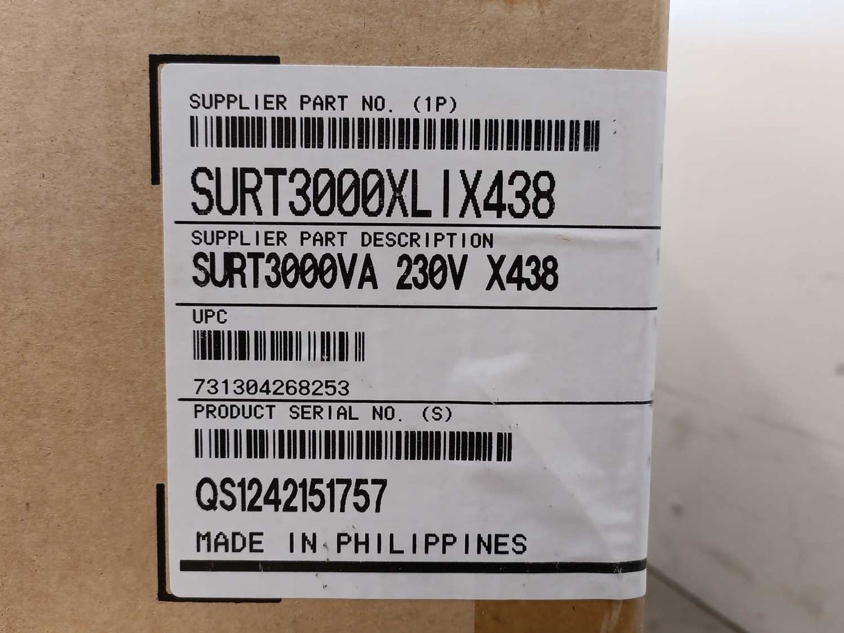 APC SURT3000XLIX438 Uninterruptible Power Supply 3000VA 230V, No battery