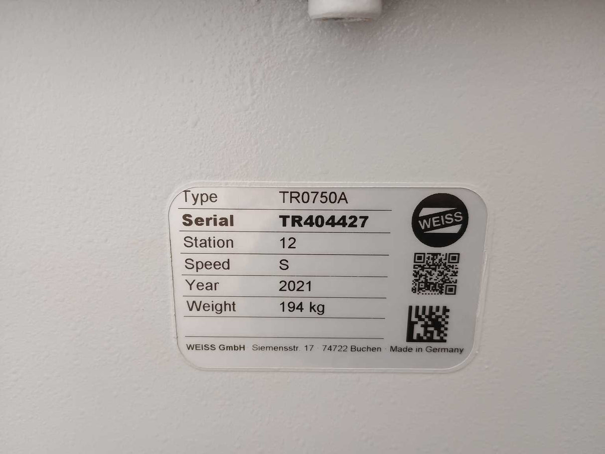 WEISS TR0750A Rotary Indexing Ring 12 Stations, 194kg  TR 750