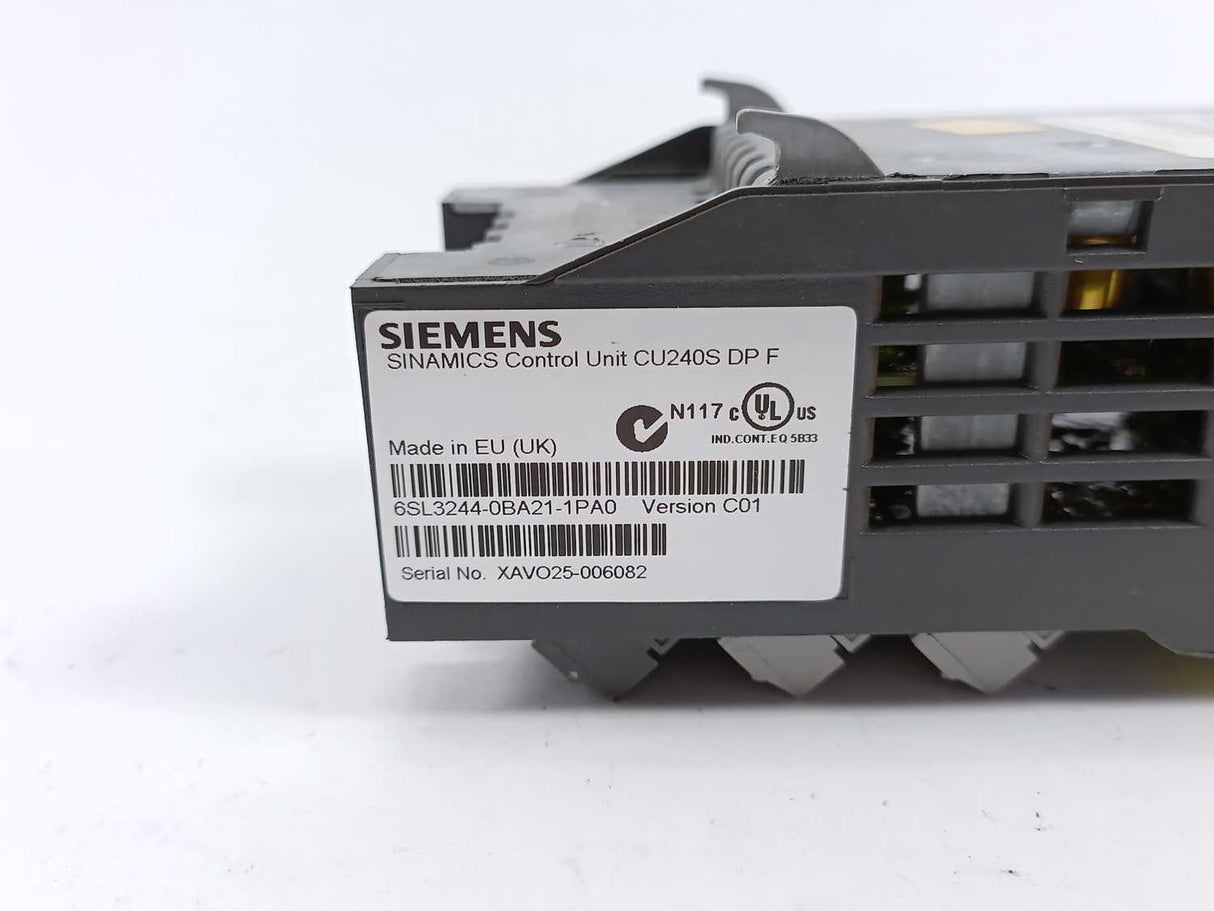 Siemens 6SL3244-0BA21-1PA0 Control Unit CU240S DP F
