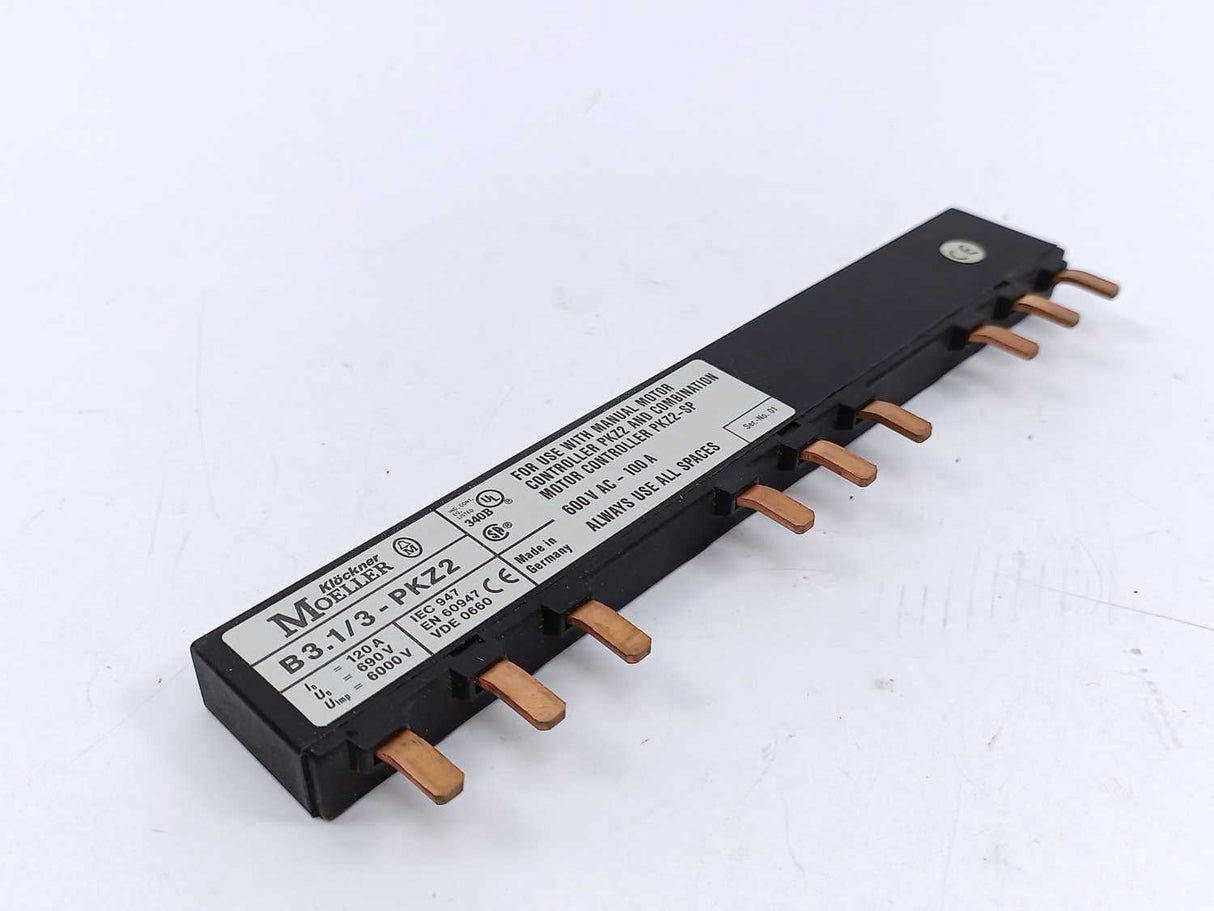 Klöckner Moeller B3.1/3-PKZ2 3-Phase Busbar 4 Pcs.