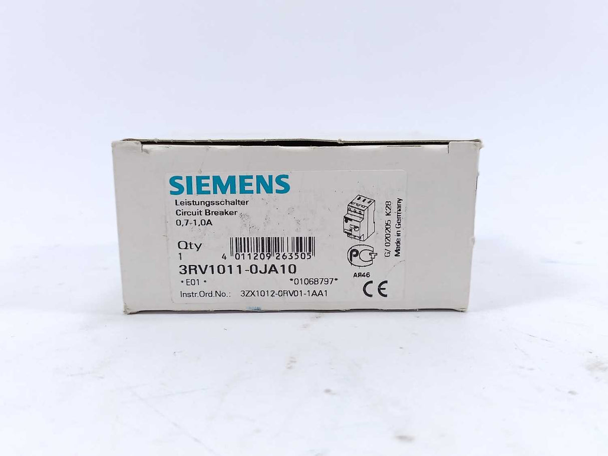 Siemens 3RV1011-0JA10 Motor circuit breaker