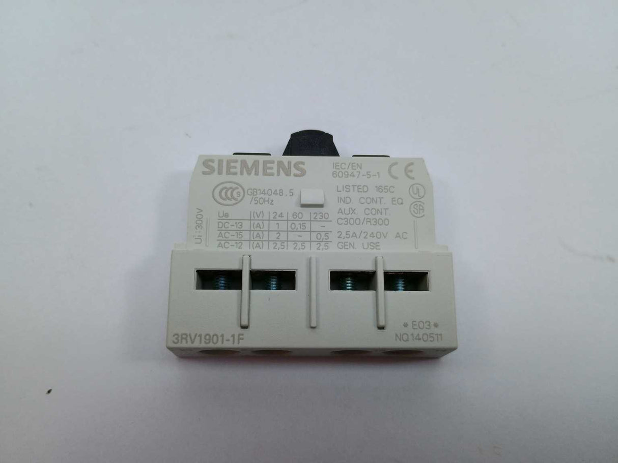 Siemens 3RV1901-1F Auxiliary contact block 4pcs
