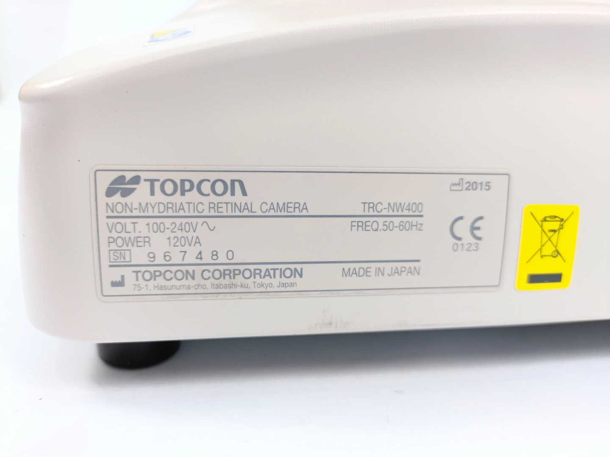 TOPCON TRC-NW400 Non-Mydriatic Retinal Camera - Split unit motor error