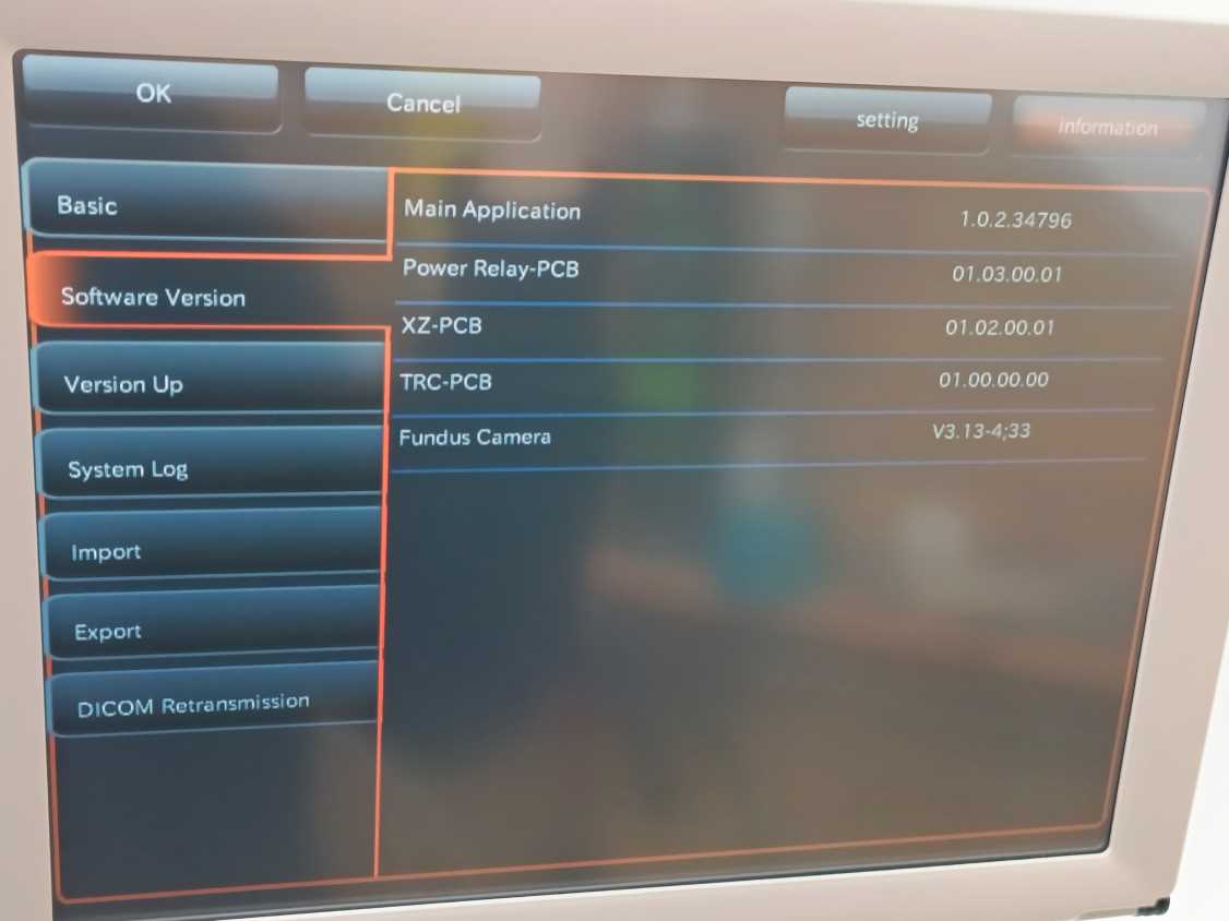 TOPCON TRC-NW400 Non-Mydriatic Retinal Camera - Split unit motor error